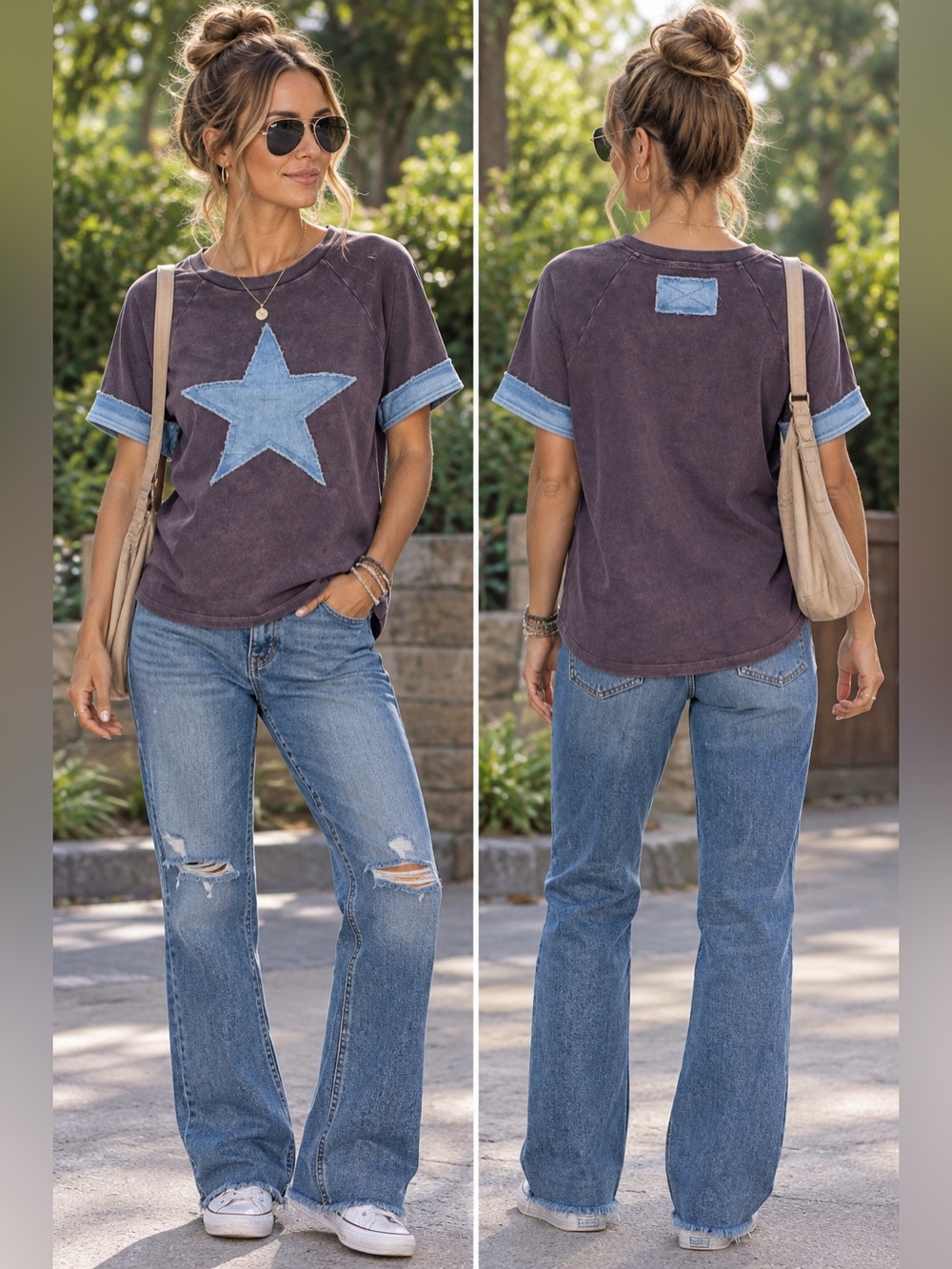 Blue B Oversized Star Shirt